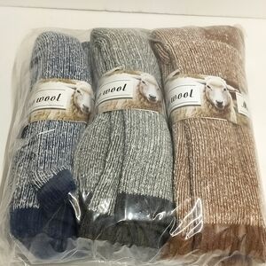 Wool Men's Socks - Blue, Gray, Brown